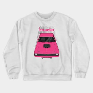 Plymouth Barracuda - Hemi Cuda - 1970 - Moulin Rouge Pink Crewneck Sweatshirt